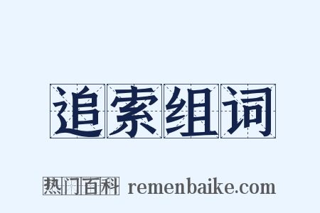 追索组词是什么意思的图片